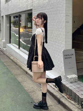 「アイテム（チュニック）」を使った、かはち.さん（レディース・157cm）の夏コーディネート