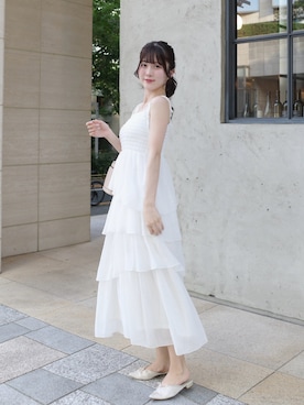 「アイテム（ワンピース/ドレス）」を使った、かはち.さん（レディース・157cm）の夏コーディネート