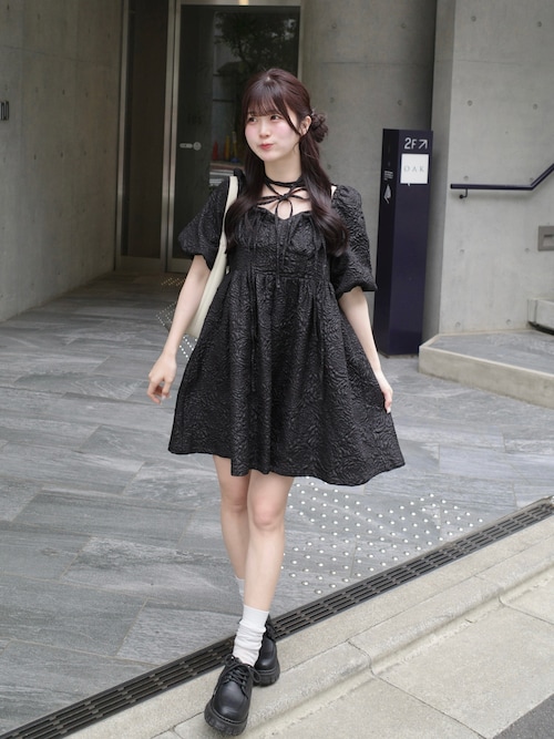 2025年 お歳暮・冬ギフト特集 Rose embossed mini dress（ワンピース）｜etre loin ワンピース