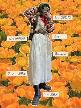 「Casselini（キャセリーニ）のアイテム（PC・スマホグッズ/家電）」を使った、ajyunさん（レディース・163cm）の春コーディネート