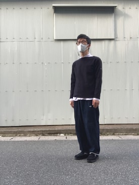 「DANTON（ダントン）のアイテム（デニムパンツ）」を使った、ななんさん（メンズ・164cm）の秋コーディネート