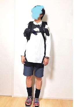 「DSQUARED2（ディースクエアード）のアイテム（サンダル）」を使った、千本ノックさんさん（メンズ・165cm）の春コーディネート