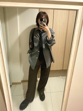 「アイテム（ネクタイ）」を使った、nuhe2さん（レディース・163cm）の秋コーディネート