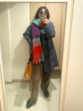 「アイテム（トレンチコート）」を使った、nuhe2さん（レディース・163cm）の冬コーディネート