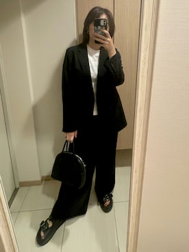 「アイテム（テーラードジャケット）」を使った、nuhe2さん（レディース・163cm）の秋コーディネート