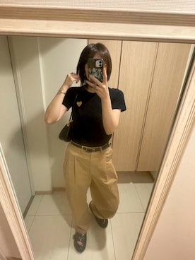 「アイテム（チノパンツ）」を使った、nuhe2さん（レディース・163cm）の秋コーディネート