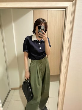 「アイテム（ポロシャツ）」を使った、nuhe2さん（レディース・163cm）の秋コーディネート