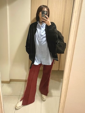 「アイテム（MA-1）」を使った、nuhe2さん（レディース・163cm）の秋コーディネート