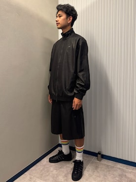 「アイテム（ナイロンジャケット）」を使った、AKさん（メンズ・180cm）の夏コーディネート