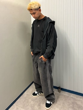 「アイテム（パーカー）」を使った、AKさん（メンズ・180cm）の夏コーディネート