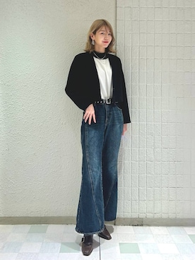 「アイテム（パンプス）」を使った、moekaさん（レディース・174cm）の冬コーディネート