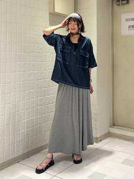 「厚底」｜moekaさん（レディース・174cm）の夏コーディネート