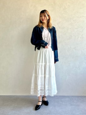 「WA ORiental TRaffic（ダブルエーオリエンタルトラフィック）のアイテム」を使った、moekaさん（レディース・174cm）の春コーディネート
