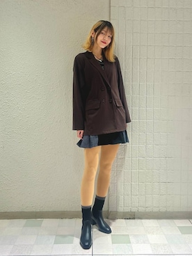 「ORiental TRaffic（オリエンタルトラフィック）のアイテム（ブーツ）」を使った、moekaさん（レディース・174cm）の秋コーディネート