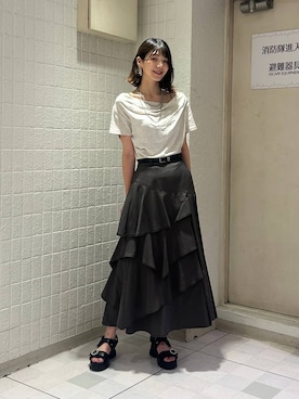 「厚底」｜moekaさん（レディース・174cm）の夏コーディネート