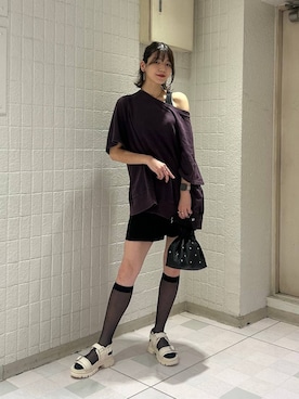 「スポサン」｜moekaさん（レディース・174cm）の夏コーディネート