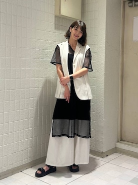 「厚底」｜moekaさん（レディース・174cm）の夏コーディネート