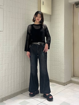 「アイテム（サンダル）」を使った、moekaさん（レディース・174cm）の夏コーディネート