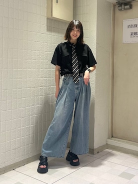 「スポサン」｜moekaさん（レディース・174cm）の夏コーディネート