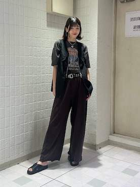 「厚底」｜moekaさん（レディース・174cm）の夏コーディネート