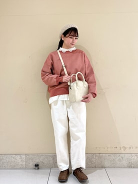 「ボストンバッグ」｜🧸まゆ🐰さん（レディース・158cm）の春コーディネート