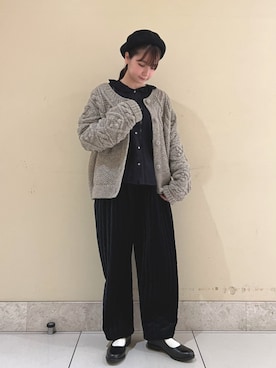 TSUHARU by Samansa Mos2 - TSUHARU ツハルbysamansaMos2 ペルーニット柄編みカーディガン ペルーニット柄編みカーディガンを使った人気ファッション