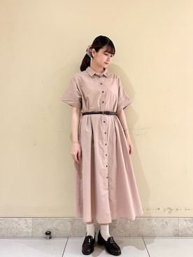 「くすみピンク」｜「アイテム（その他）」を使った、🧸まゆ🐰さん（レディース・158cm）の夏コーディネート