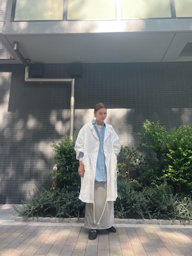 「ベロアスカート」｜「アイテム（ブルゾン）」を使った、山本泰羽さん（レディース・162cm）の秋コーディネート