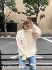 Ungrid（アングリッド）の「サイドジップボアトップス（Tシャツ