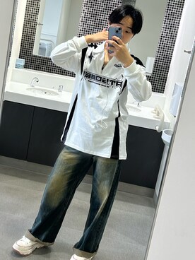 「GLARE（グレア）のアイテム」を使った、MIKKUNさん（メンズ・173cm）の春コーディネート