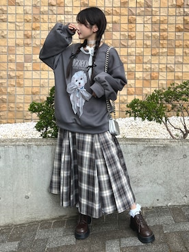 「アイテム（スウェット）」を使った、IROさん（レディース・156cm）の夏コーディネート