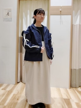 「Samansa Mos2（サマンサ モスモス）のアイテム（ブルゾン）」を使った、ななさん（レディース・150cm）の春コーディネート