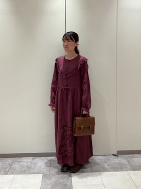 「TSUHARU by Samansa Mos2（ツハルバイサマンサモスモス）のアイテム（ワンピース/ドレス）」を使った、ななさん（レディース・150cm）の冬コーディネート