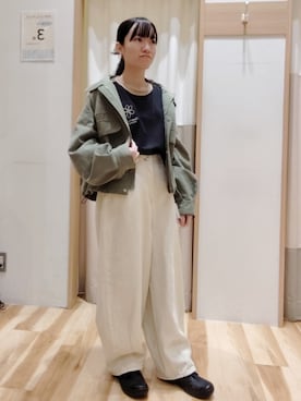 「Samansa Mos2（サマンサ モスモス）のアイテム（ブルゾン）」を使った、ななさん（レディース・150cm）の春コーディネート