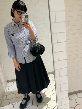 「アイテム（バレエシューズ）」を使った、a.s.m.mmiさん（レディース・160cm）の秋コーディネート