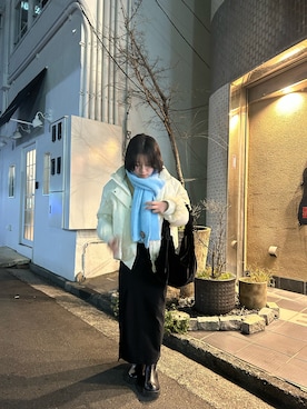 「hunch（ハンチ）のアイテム」を使った、Honoさん（レディース・153cm）の冬コーディネート