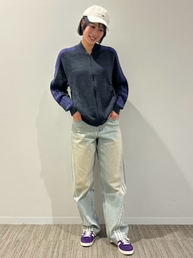 「アイテム（ジャージ）」を使った、TMさん（レディース・172cm）の秋コーディネート