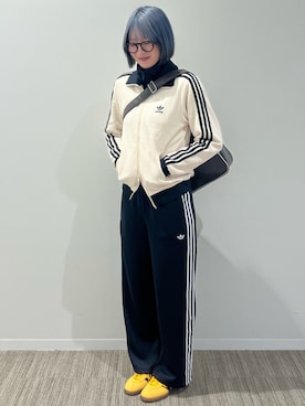 「アイテム（ジャージ）」を使った、TMさん（レディース・172cm）の秋コーディネート