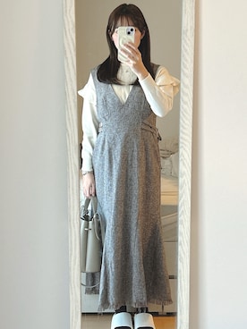 「アイテム（ワンピース）」を使った、manami さん（レディース・159cm）の秋コーディネート