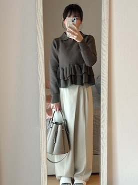 「AMELY（エミリー）のアイテム」を使った、manami さん（レディース・159cm）の春コーディネート