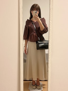 「アイテム（パンプス）」を使った、manaさん（レディース・159cm）の秋コーディネート