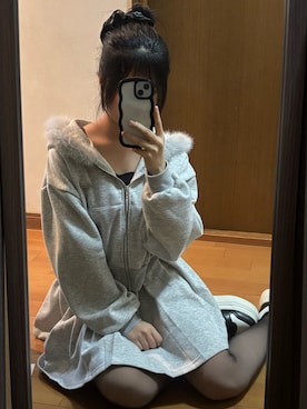 「NICE CLAUP（ナイスクラップ）のアイテム」を使った、tyowaさん（レディース・154cm）の冬コーディネート