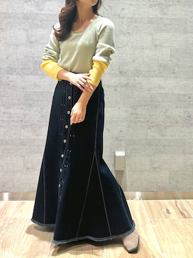 「アイテム（タンクトップ）」を使った、Q_takahashiさん（レディース・153cm）の冬コーディネート