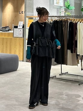 「アイテム（つなぎ/オールインワン）」を使った、ばねさん（レディース・158cm）の秋コーディネート