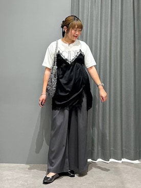 「LEPSIM（レプシィム）のソフトクッションパンプス　638849（パンプス、その他）」を使った、ばねさん（レディース・158cm）の春コーディネート