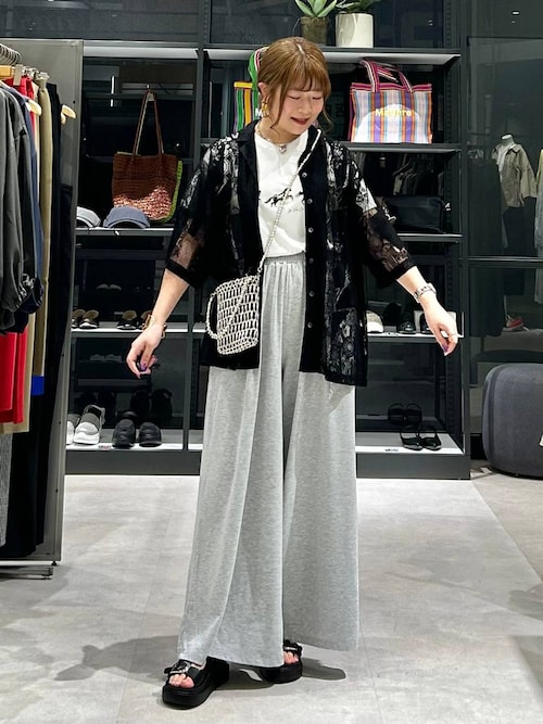 7/22まで出品　MALION vintage レース パッチワーク 半袖シャツ LEPSIM（レプシィム） ブラウス シャツ 半袖 レースパッチワークシャツ