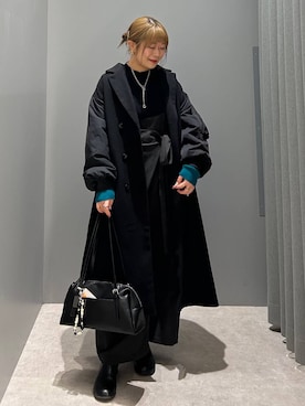 「アイテム（つなぎ/オールインワン）」を使った、ばねさん（レディース・158cm）の冬コーディネート