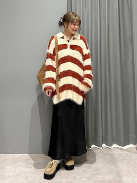 「アイテム（マタニティウェア/グッズ）」を使った、ばねさん（レディース・158cm）の冬コーディネート