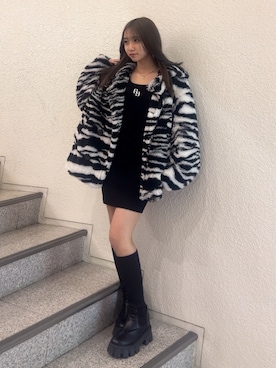 hinaさん（レディース・154cm）の冬コーディネート