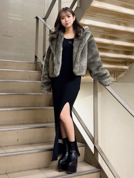 hinaさん（レディース・154cm）の冬コーディネート